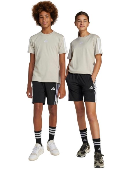 Pantaloncino adidas sportivo, ragazzi nero 3 Strisce Laterali.  - Vend