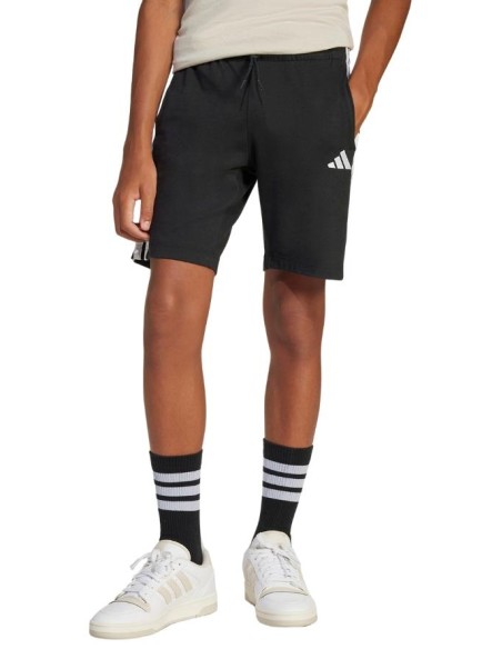 Pantaloncino adidas sportivo, ragazzi nero 3 Strisce Laterali.  - Vend