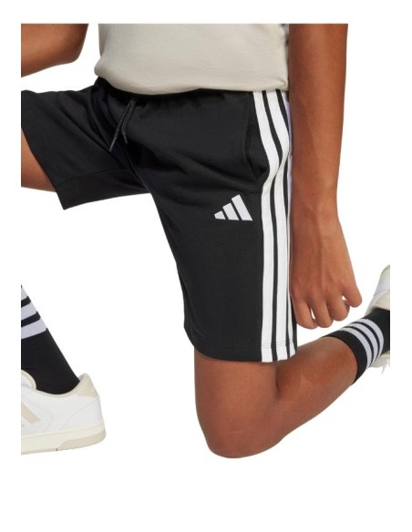 Pantaloncino adidas sportivo, ragazzi nero 3 Strisce Laterali.  - Vend