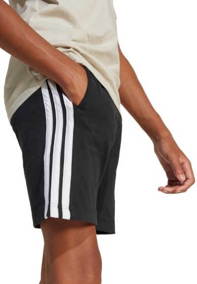 Pantaloncino adidas sportivo, ragazzi nero 3 Strisce Laterali.  - Vend