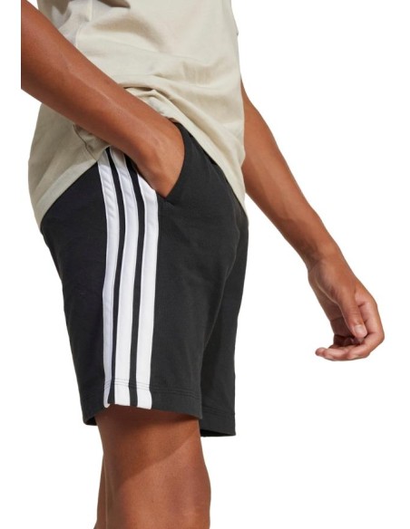 Pantaloncino adidas sportivo, ragazzi nero 3 Strisce Laterali.  - Vend