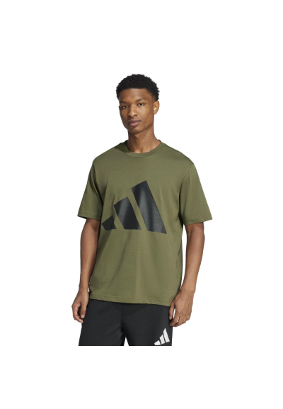 Adidas M BL SJ T Maglietta da Uomo 3 Bar Logo Verde  - Vendita Moda sp