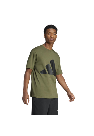 Adidas M BL SJ T Maglietta da Uomo 3 Bar Logo Verde  - Vendita Moda sp