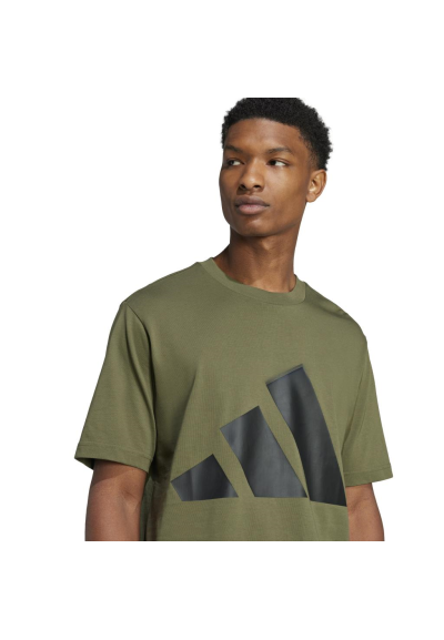 Adidas M BL SJ T Maglietta da Uomo 3 Bar Logo Verde  - Vendita Moda sp