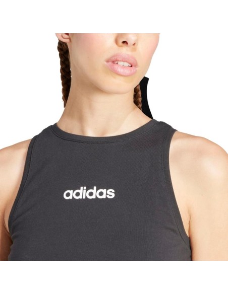 canotta adidas, donna jersey di cotone nera  - Vendita Moda sportiva