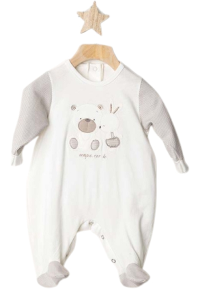 Tutina neonato in jersey orsacchiotto  Gary  - Vendita Moda sportiva