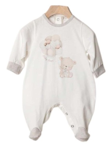 Tutina neonato in jersey con stampa orsacchiotto Gary  - Vendita Moda 