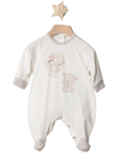Tutina neonato in jersey con stampa orsacchiotto Gary  - Vendita Moda  2