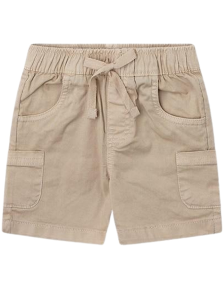Completino Bimbo Monkey Smile, Maglietta a righe e Shorts in Twill Yat