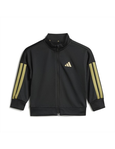 Tutina zip unisex neonato Adidas con iconiche 3 strisce oro  - Vendita