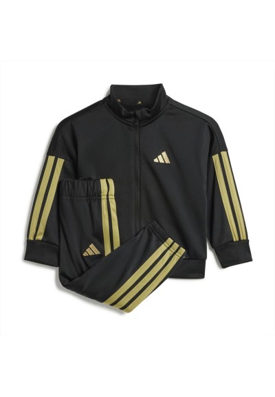 Tutina zip unisex neonato Adidas con iconiche 3 strisce oro  - Vendita