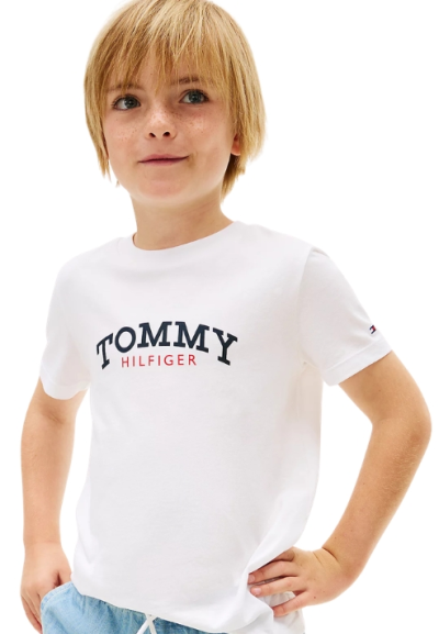 T-Shirt Tommy Hilfiger Bambino e Ragazzo Monogram Graphic Cotone  - Ve