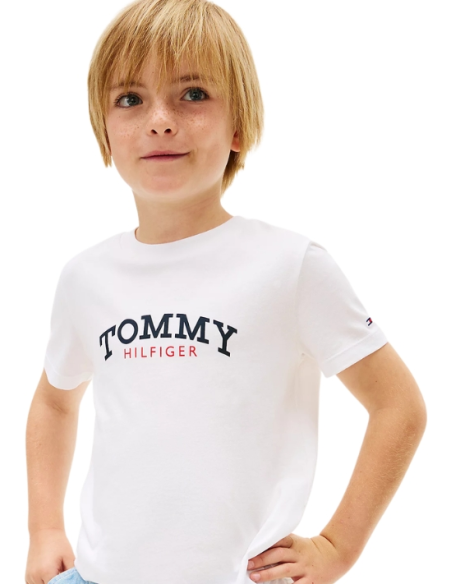 T-Shirt Tommy Hilfiger Bambino e Ragazzo Monogram Graphic Cotone  - Ve