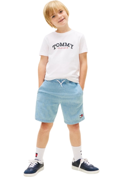 T-Shirt Tommy Hilfiger Bambino e Ragazzo Monogram Graphic Cotone  - Ve