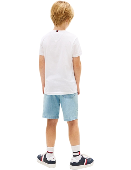 T-Shirt Tommy Hilfiger Bambino e Ragazzo Monogram Graphic Cotone  - Ve