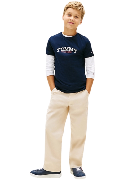 T-Shirt Tommy Hilfiger Bambino e Ragazzo Monogram Graphic Cotone  - Ve