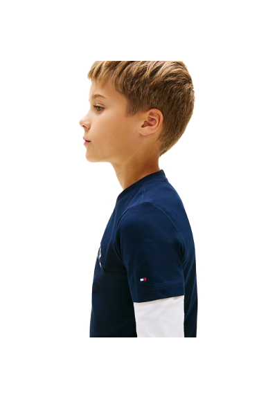 T-Shirt Tommy Hilfiger Bambino e Ragazzo Monogram Graphic Cotone  - Ve