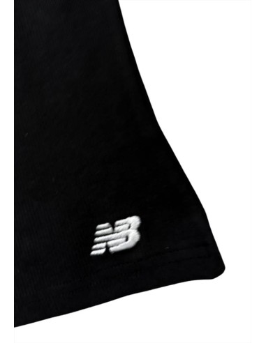 Canotta Nera da Ragazza a Costine in Cotone New Balance  - Vendita Mod 2