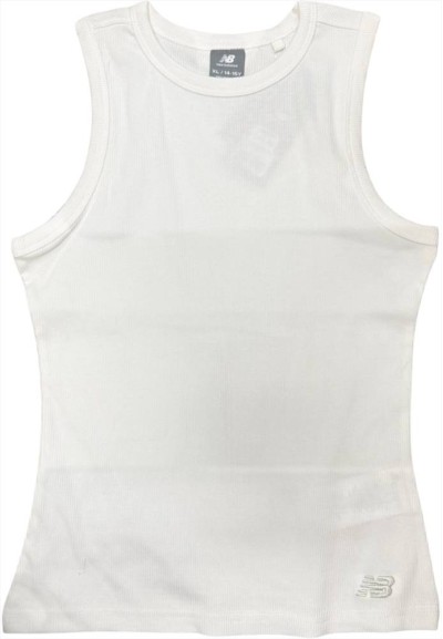Canotta da Ragazza bianca a Costine New Balance in Cotone  - Vendita M