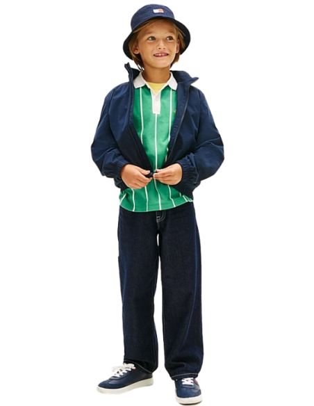 Giubbino Tommy Hilfiger leggero Impermeabile Essential Hooded Zip  - V