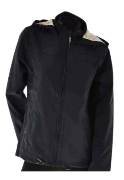Giubbotto Donna Blu Losan con Cappuccio Rimovibile e Interno a Righe  