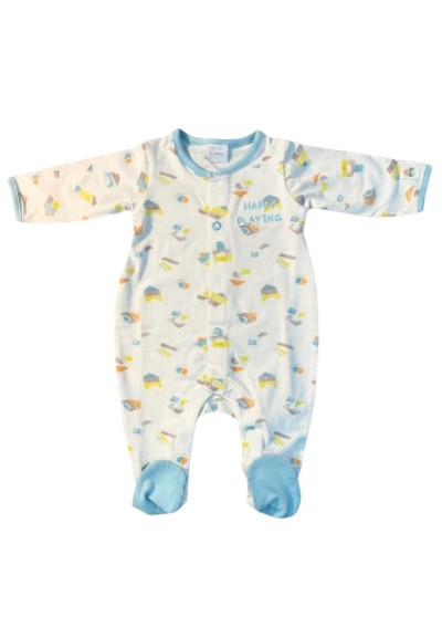 Tutina Neonato Happy Playing SoftTouch Cotone Leggero 0-6 mesi  - Vend