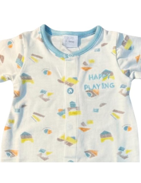 Tutina Neonato Happy Playing SoftTouch Cotone Leggero 0-6 mesi  - Vend