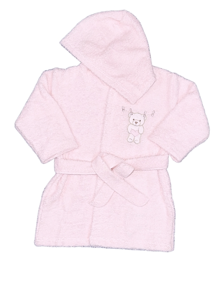 Accappatoio Coccola Orsetta in Spugna Morbida con Cappuccio da Neonata
