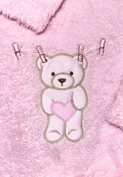 Accappatoio Coccola Orsetta in Spugna Morbida con Cappuccio da Neonata