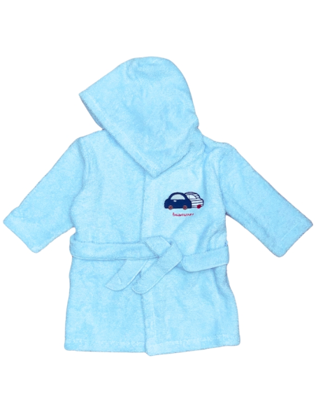 Accappatoio in spugna per neonato, con dolce stampa ricamata.  - Vendi