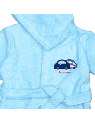 Accappatoio in spugna per neonato, con dolce stampa ricamata.  - Vendi 2