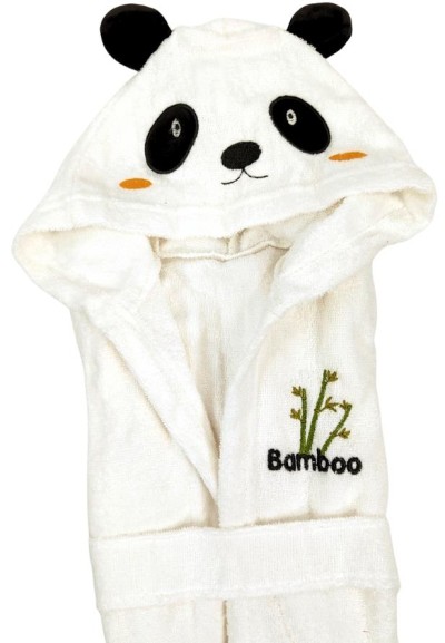 Set Coccole Panda – Accappatoio, Pantofoline e Asciugamano Baby  - Ven