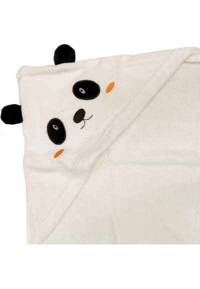 Set Coccole Panda – Accappatoio, Pantofoline e Asciugamano Baby  - Ven