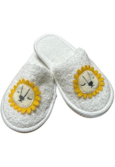 Set Bagno Neonato Leoncino Coccoloso 3 Pezzi in Morbido Cotone Bianco 