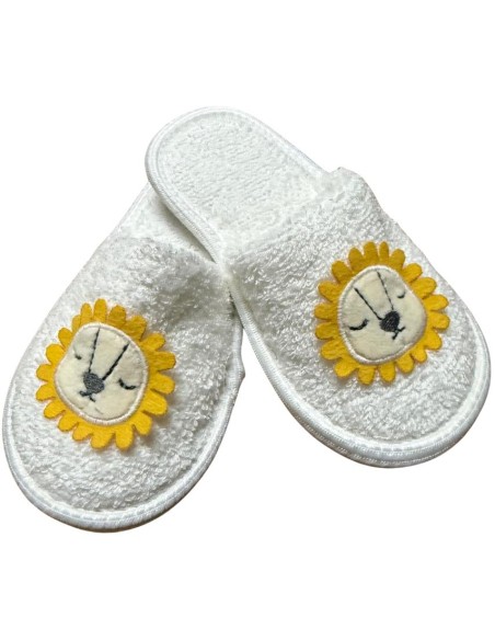 Set Bagno Neonato Leoncino Coccoloso 3 Pezzi in Morbido Cotone Bianco 