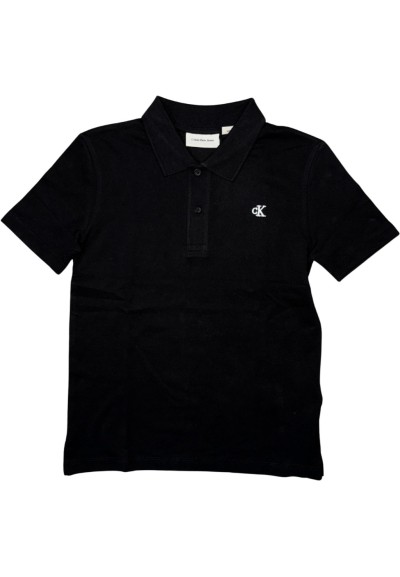 Polo Calvin Klein da Ragazzo con Logo cK Ricamato  - Vendita Moda spor
