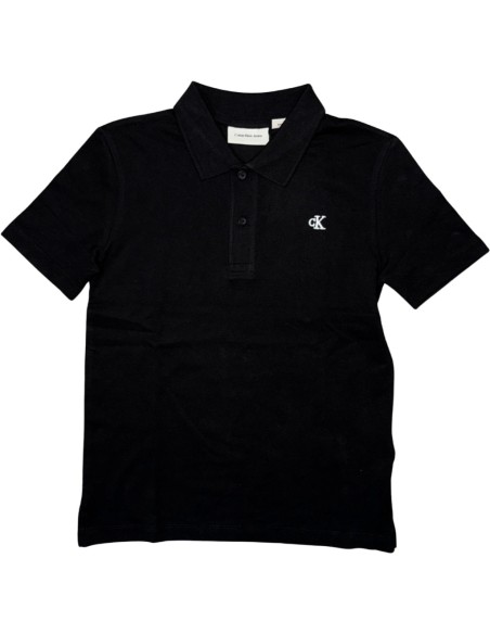 Polo Calvin Klein da Ragazzo con Logo cK Ricamato  - Vendita Moda spor