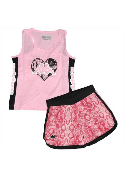Completino Bambina Kappa Cuore Rosa  - Vendita Moda sportiva