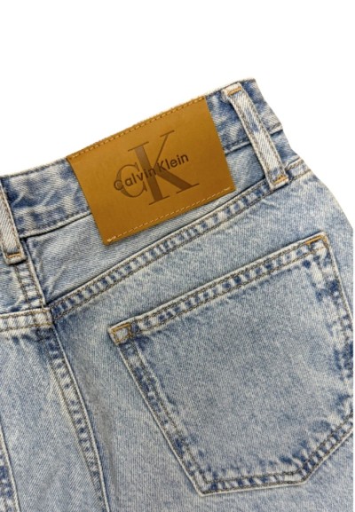 Jeans da Ragazza Calvin Klein Chiaro a Gamba Larga  - Vendita Moda