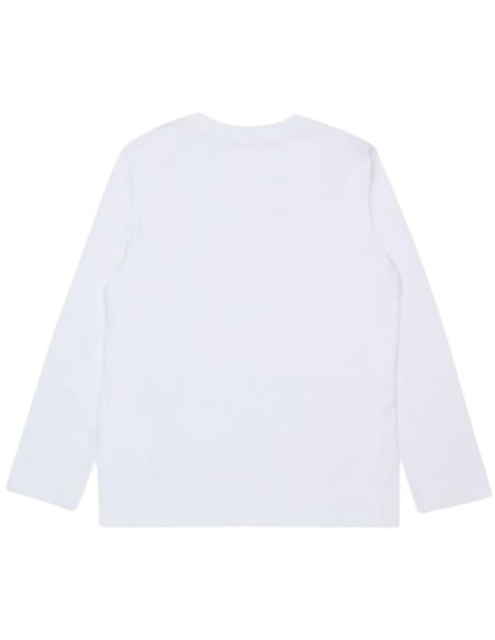 T-shirt Diesel bianca ragazzi manica lunga – Ricamo logo – Unisex casu